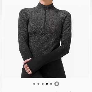 Lululemon like NEW Rest Less half zip cropped top